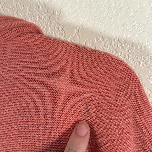 Peruvian Connection Salmon Pima Cotton Knit Cardigan Size Large - Picture 6 of 8